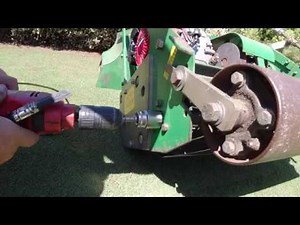 Back lapping Mowmaster cylinder mower.