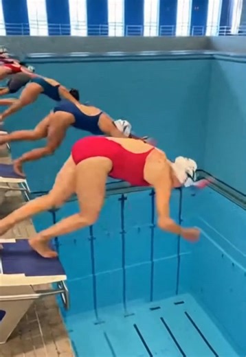 Grandma diving into 76 feet deep empty pool 😳 #swimming #pool #diving #foryoupage #fyp