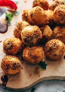 Fried Goat Cheese Balls with Cherries and Pecans Recipe - The Cookie Rookie®