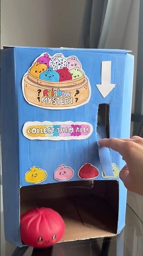 DIY squishy vending machine🥟 #creative #papercrafts #cardboardcraft #squishy #diy #dumplings #craft