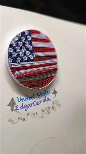 What is your country name? Quilling flag for you! #usa🇺🇸 #flag #art