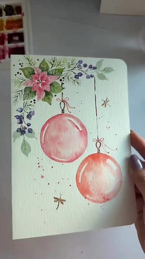 Christmas balls 🎄 simply.seema #watercolourpainting #watercolorart #watercolor #reels #fbreels #reelsfbシ #viralreelsシ #fb | ArtSpire