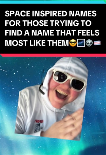 I love space😎🌌👽✌🏻It took me 5 years to find my name, and hearing different names outloud helped me figure out mine, so I hope this video can help someone out there in the universe find theirs🥺✨ What other space names can y’all think off?!?🤔🚀🛸☄️💫 #transmasc #nonbinary #spacenames