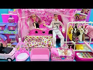 Barbie Pink Toy Collection HUGE Unboxing! Dreamhouse Bed, Wardrobe, Furniture & More!