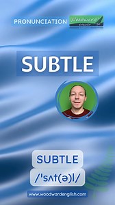 24 reactions | Learn how to pronounce SUBTLE in English  SUBTLE  IPA Pronunciation of SUBTLE ️ /ˈsʌt(ə)l/ ⚠️ The B is silent  Say SUBTLE with me!  I will say the word world then YOU repeat what I say. 1. Listen to me. 2. Repeat the word. Practice as many times as you need. How to say subtle in English. Como decir subtle en inglés. La pronunciación de subtle en inglés. #subtle #pronunciation #englishpronunciation | Woodward English | Facebook