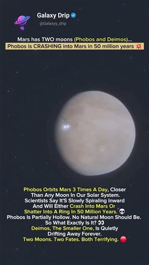 The Moon That's Slowly Dying… 🪐☠️ #shorts #space #universe #mars #spacefacts #trending #phobos