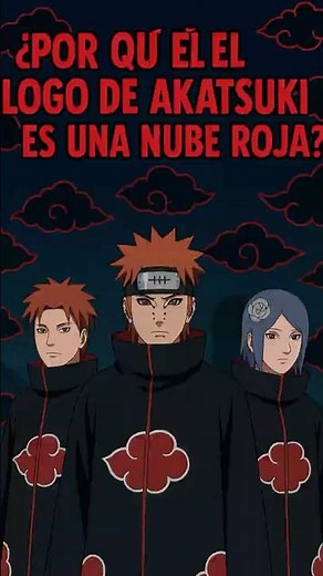 Por qué el logo de Akatsuki es una nube roja? #naruto #akatsuki