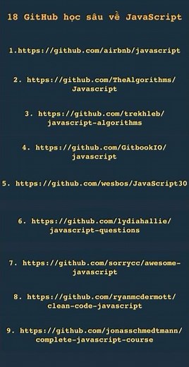 18 Github cần học sâu về Javascript (1) #developer #javascript #typescript