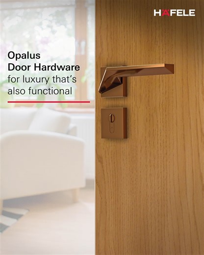 Behind every smooth turn and close lies optimal engineering of Mortise locks and euro profile cylinders. Built to endure daily use, corrosion, and offering safety against forced entry, define your space with the luxury of superior security with Opalus Door Hardware. #Hafele #OpalusLeverHandles #MaximisingTheValueOfSpaceTogether #PersonalityTest #OpalusDesignerHandles #OpalusBrassHandles | Häfele India Pvt. Ltd.