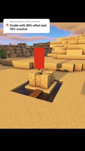 Minecraft Mini Sand Castle Design Tutorial