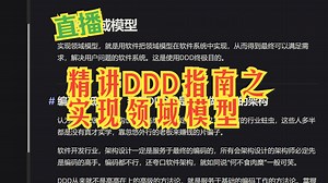 20250420直播：精讲DDD指南-实现模型