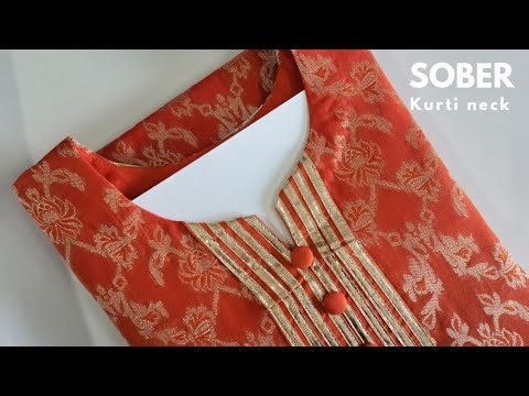 👌Extreme Easy Button Neck Design || cutting and stitching || Kurti Neck