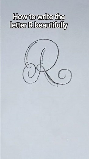 How to write the letter R beautifully #howtowrite #howto #tutorial