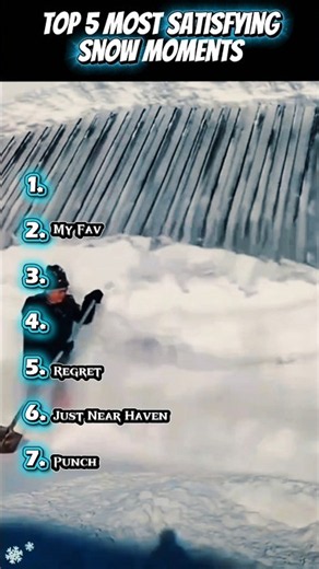 Top 5 Most Satisfying Snow Moments ❄️🤯 #shorts#viral #snow #winter