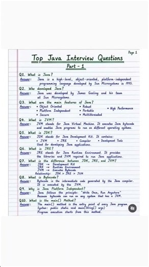 📖#Java//Top Interview Questions And Answers To Be Read a More Content 🤗