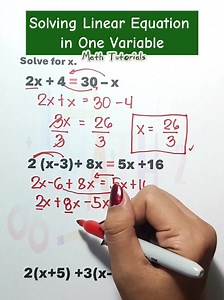 Solving Linear Equation in One Variabl‼️💯 #Math #mathmadeeasy #basicmath #MathematicsChallenge #algebra #mathtechnique #mathhacks #MathTutorials #mathteachergon #MathTutor #mathtricks #akositeachergon #basicalgebra | Math Tutorials