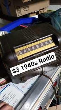 Will This $3 Radio From 1940s Work? #radio #retro #vintage #yardsale #tube
