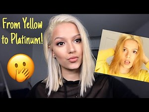 FIXING MY YELLOW HAIR!! | DIY | Wella T18 | ion bleach