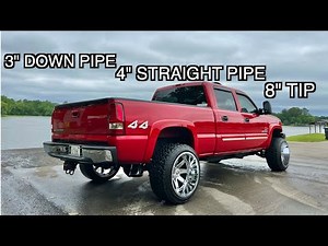 DOWN PIPE COMPLETES DURAMAX STRAIGHT PIPE! SOUNDS AMAZING!!!
