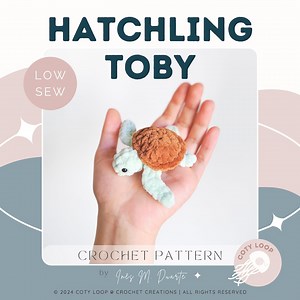 Baby Sea Turtle Crochet Pattern Hatchling Toby (PDF) | Ocean Inspired Amigurumi | Cotyloops - Etsy
