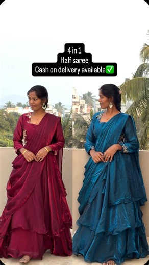 SMILEY SELECTIONSS | 4 in 1 halfsaree 1599/- only free shipping 💥 Cash on delivery available ✅ @_satya_bhama_fashions | Instagram
