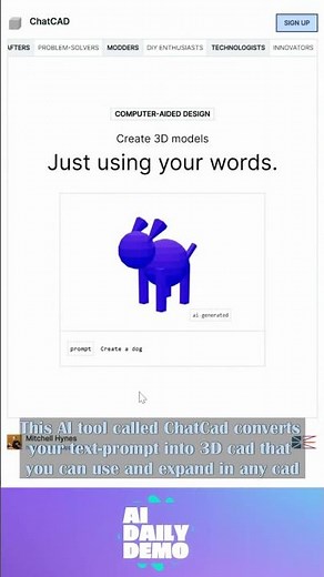 ChatCad: Create 3D Models with Text