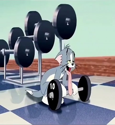 Tom and Jerry workout cartoon: Tom tries exercise and regrets it