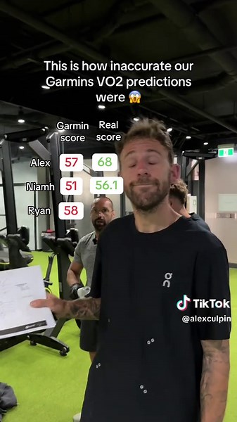 All of our Garmin’s gave us a lower VO2… How much of an ego boost could you be missing out on?? #runtok #running #run #vo2 #vo2max