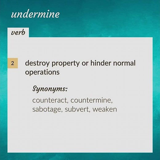 Undermine | meaning of Undermine