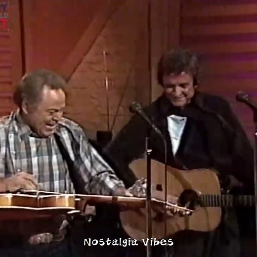 Roy Clark and Johnny Cash performing "Folsom Prison Blues" together in 1987 is widely circulated online and mentioned in several sources. The original song is a signature Johnny Cash hit that he wrote in 1953 and first recorded in 1955 | Nostalgia Vibes