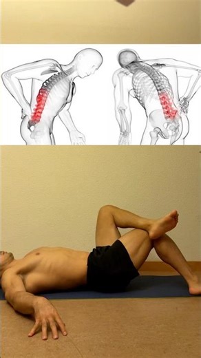 Lower Back Pain Relief | 1 Minute Spinal Rotation Exercise.