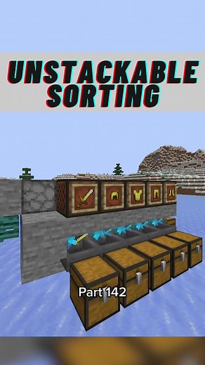 Minecraft 1.19.3 Unstackable Item Sorting Redstone Tutorial