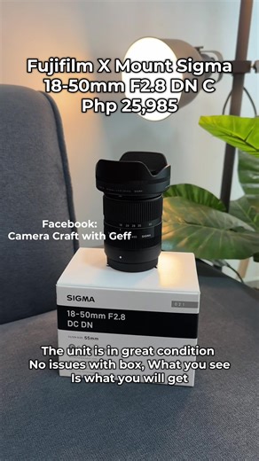 Message us in our FB Page: Camera Craft with Geff #Sigma1850mm #Sigma1850mmF28 #Sigma1850mmF28DCDN #SigmaContemporary #SigmaLens