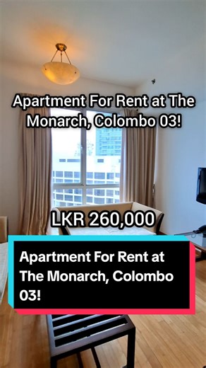 Apartment for Rent at The Monarch, Colombo 03! - Furnished - 950 Sq.Ft - 2 Bedrooms - 2 Bathrooms - Spacious Living & Dining Area - Sea View - Kitchen with Pantry - Fully Air Conditioned - Parking Space Common Area : - Covered Car parking for each apartment - Building Management System - Standby Power - Broadband Infrastructure - Swimming pool - Gymnasium - Sauna & steam bath - Business Centre Location : - Crescat Shopping Mall - Cinnamon Grand Hotel - Everything around the corner. Convenience a