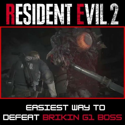 RESIDENT EVIL 2 REMAKE GAMEPLAY EASIEST WAY TO DEFEAT BRIKIN G1 BOSS #residentevil2 #bossfight