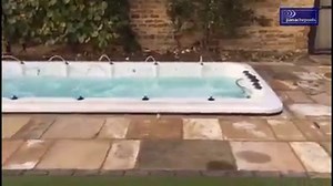 Our huge Energy Deep Dual Zone Swim Spa. Fully sunken with natural stone paving to match this local historical property. Health, fitness, fun and relaxation, the perfect home fitness and leisure facility for all the family. https://www.discountpoolstore.co.uk//products/swim-spa-the-energy | Panache Pools Limited