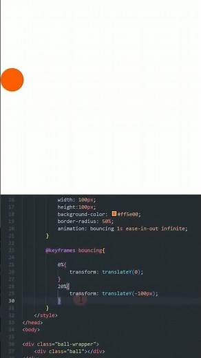 Bouncing Ball Animation #css #html