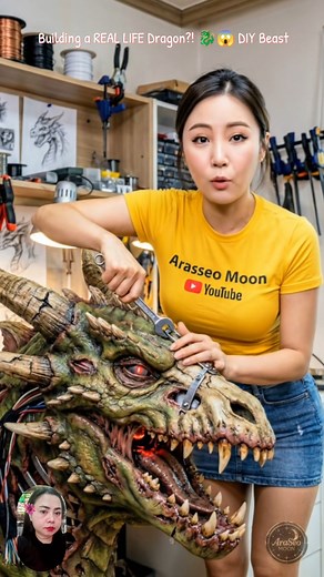 Building a REAL LIFE Dragon?! 🐉😱 DIY Beast #shorts #dragon #animatronics #diy