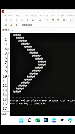 C++ Hourglass Pattern Program | Nested Loops Tutorial for Beginner