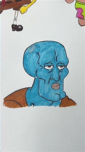 Draw Squidward! #easy #drawing #art #tutorial#howtodraw #squidward #pencil