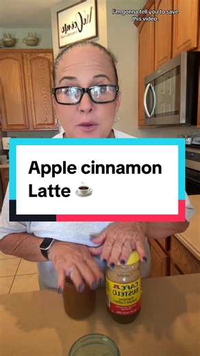 my comfort latte Apple cinnamon latte! Save this video because the video is the recipe. #fyp #coffeetok #homecafe #icedlatte #applecinnamon