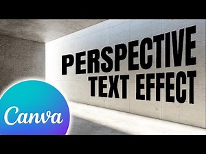 Perspective TEXT Effect in Canva Text on Wall