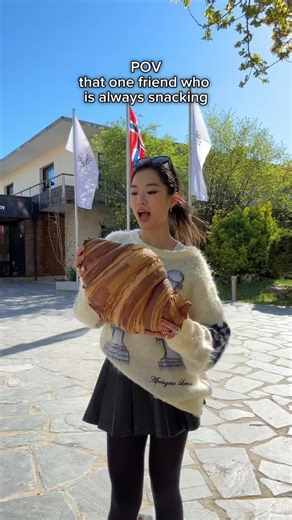 Nemo Zhou ♥️ on Instagram: "we all have that one friend… 🥐 #croissant #paris #parisienne #parislife #foodie #foodporn #explorepage #reels #ootd #lifestyle #outfitoftheday #outfitinspo #funny"