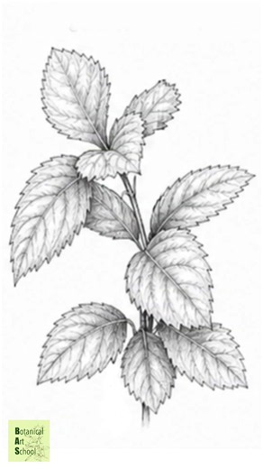 [보태니컬아트] 산호수 잎 그리는 법 Draw Realistic Leaves Easily (Ardisia Guide)