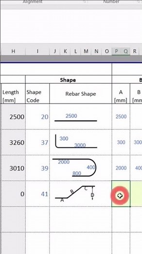 Bending schedule with excel