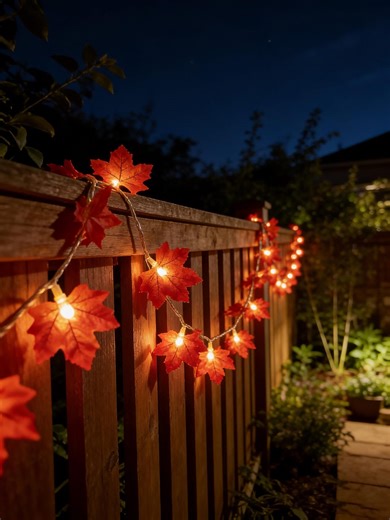 Autumn Maple Leaf String Lights - Warm LED Fall Decor for Bedroom Ambiance, Thanksgiving Party & Home Cozy Vibe Home Decor - Etsy