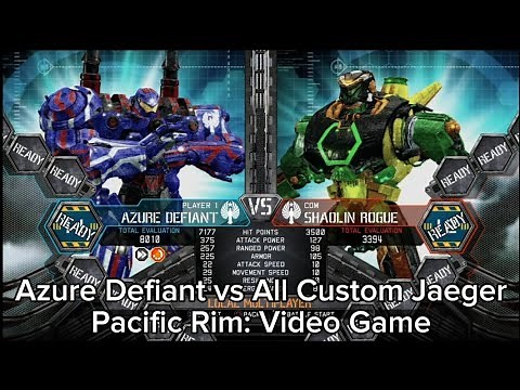 Azure Defiant vs All Custom Jaeger - Pacific Rim: Video Game
