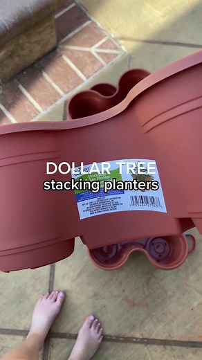 Dollar Tree Stacking Planters for Growing Herbs at Home