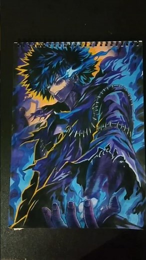 Drawing Dabi from My Hero Academia 🔥 | Anime Art Timelapse | MHA Fan Art #Dabi #MHA #Artist #Shorts