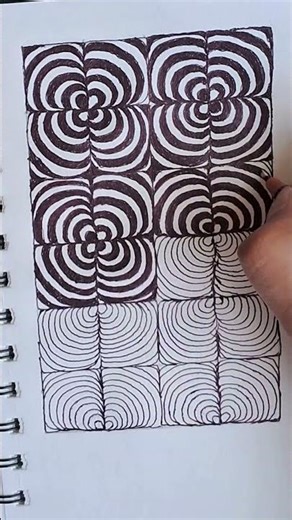 From a blank page to a full pattern ✨ #indianartist #lineart #youtubeartist